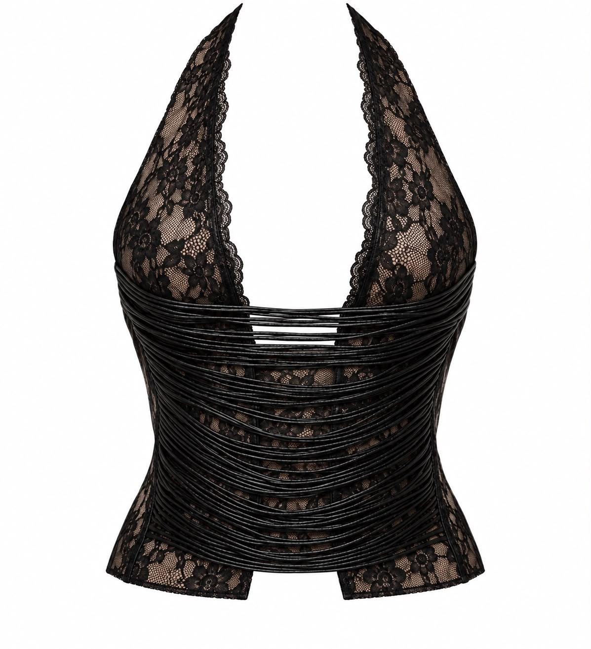 The Archive Halter - black lace